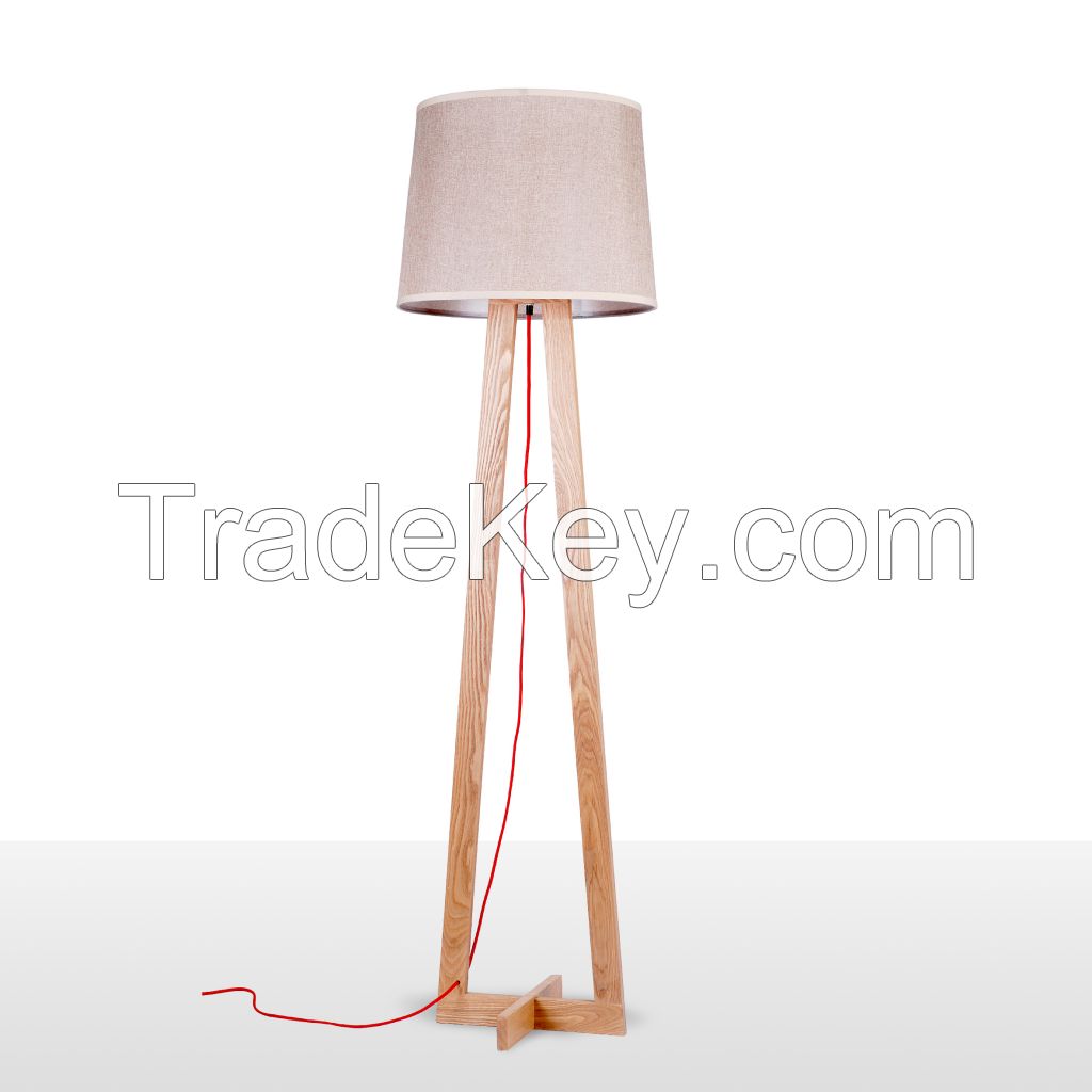 Simple Creative Indoor Decoration Wooden Floor Lamp