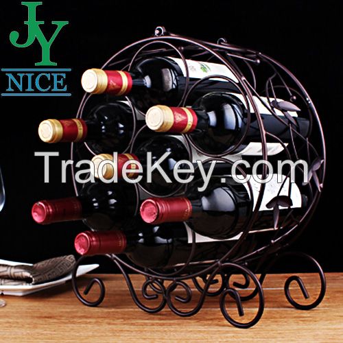 Creative Iron Seven-Holder Wine-Rack of Art Design Product with Competitive Price