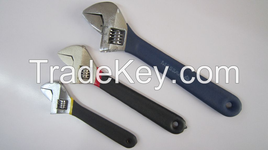 Cast iron dipped PVC handle adjustable wrench