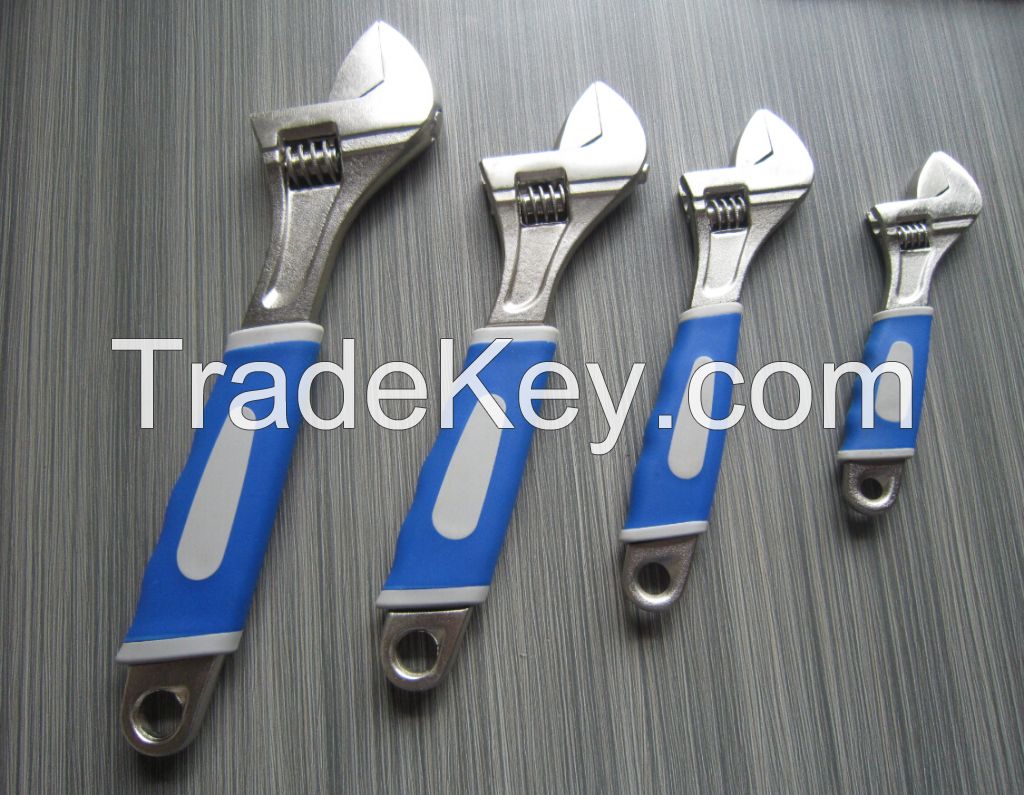 Double Color PVC Handle Adjustable Wrench