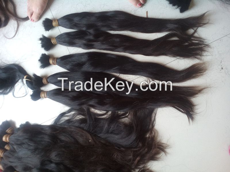 Factory price best quality brazilian virgin hair bulk with big stock