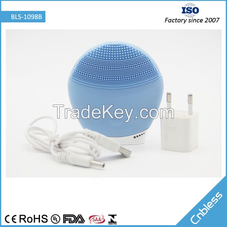 USB Charging Waterproof Ultrasonic Silicone Facial Cleansing Device