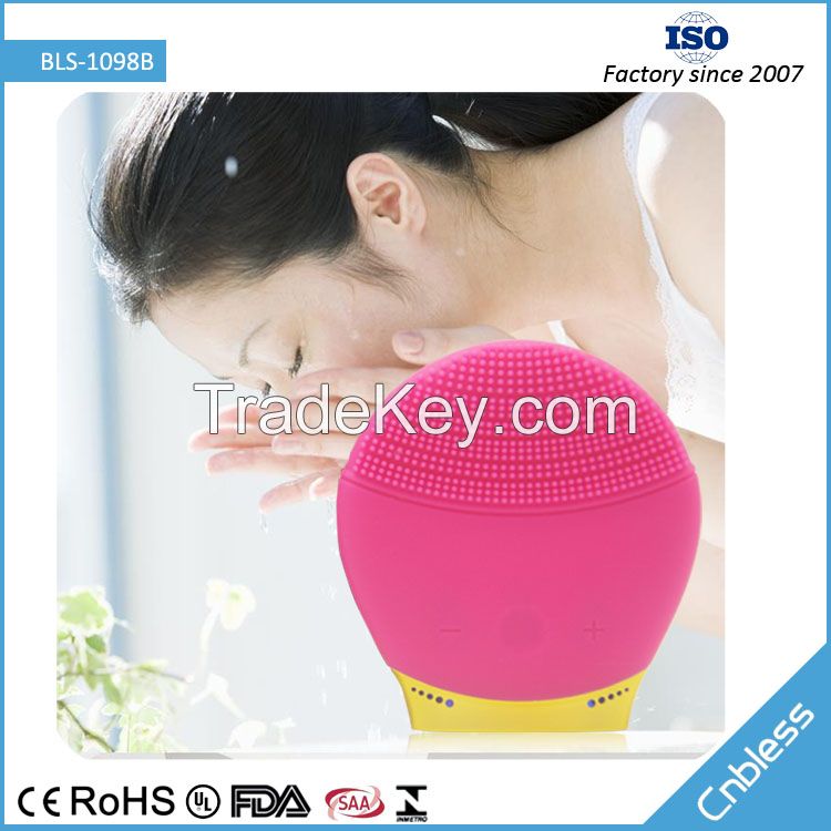 USB Charging Waterproof Ultrasonic Silicone Facial Cleansing Device