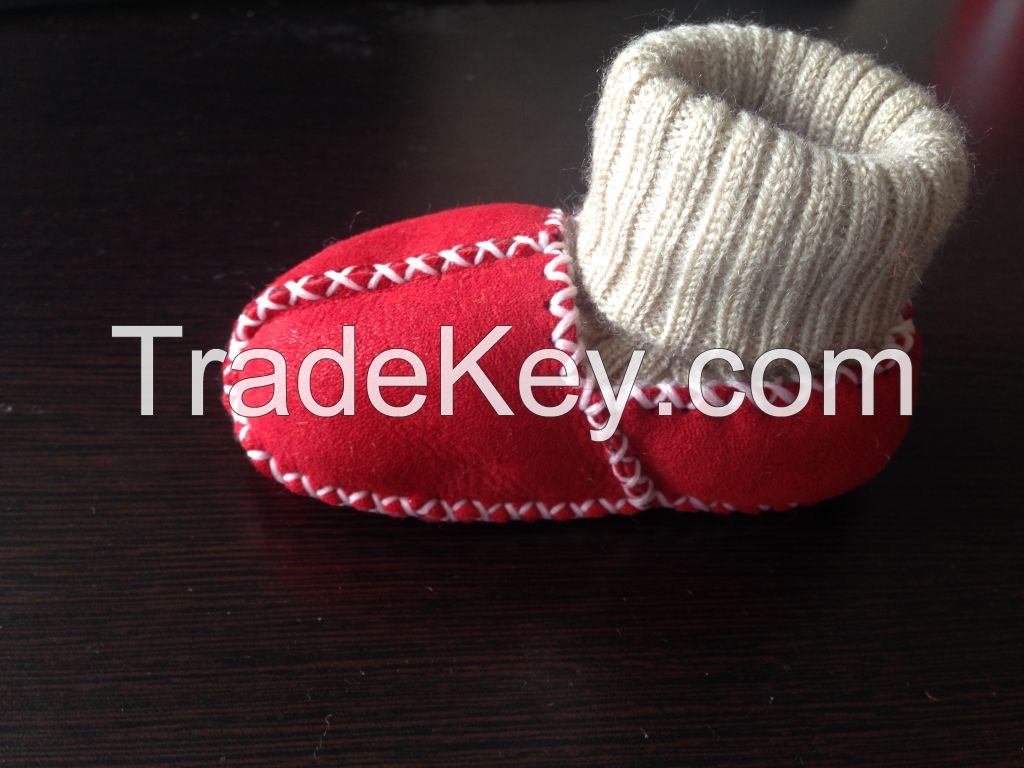 Handmade Doubleface Sheepskin Baby Bootie