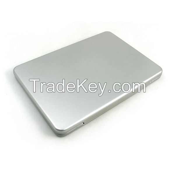OEM rectangular silver tinplate DVD tin box