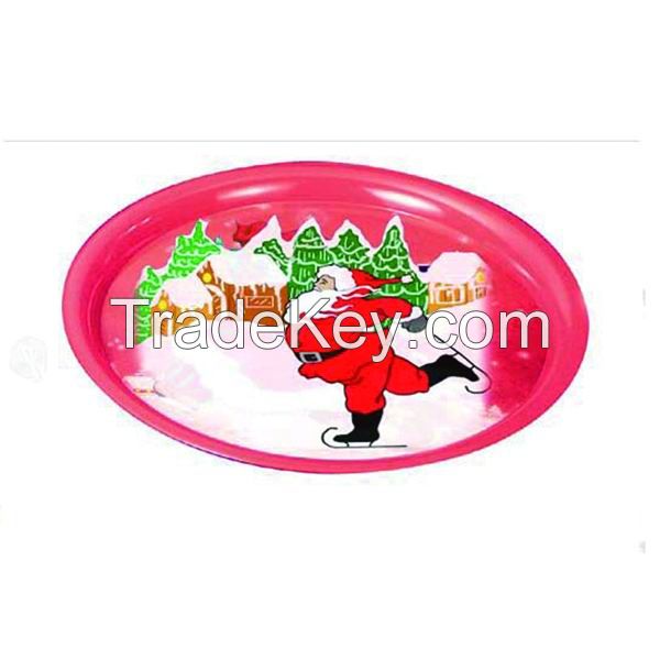 OEM Christmas tin serving tray supplier