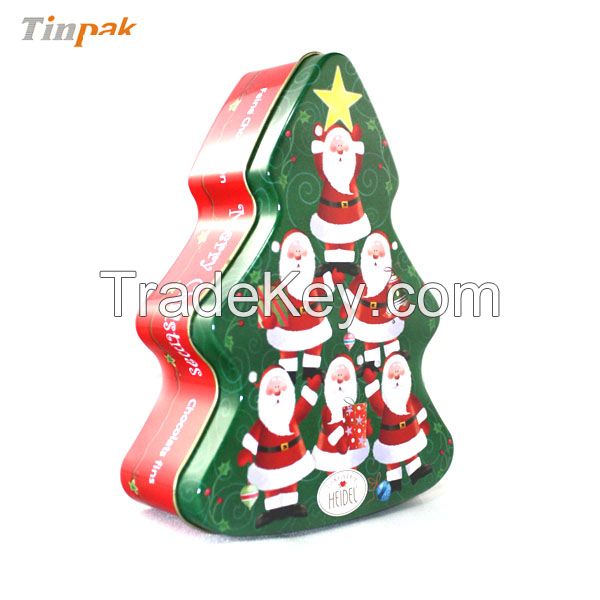 beautiful Christmas tree tin box suppliers