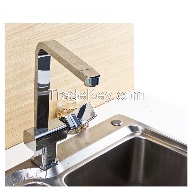 single handle brass kitchen faucet