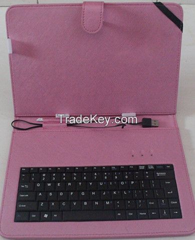 2014  custom made leather keyboard fashion tablet PC keyboard