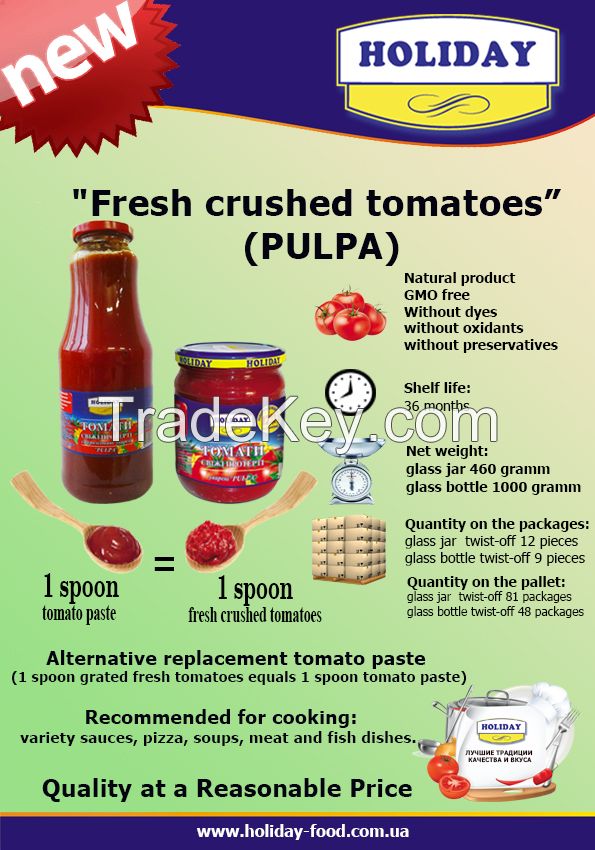 "Fresh crushed tomatoes                 (PULPA)