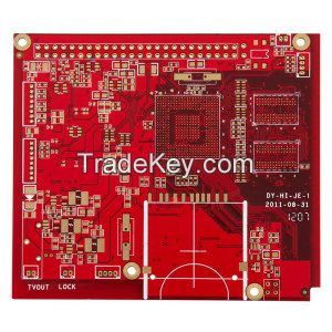 Red ISO Certificated Impedance 8 Layers Multilayer PCB Supplier