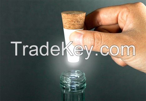 Usb Rechargeable Decorative Led Breathe Bottle Cork Light Wine Bottle Cap Stopper