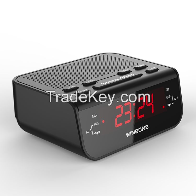 0.6 Inch Hotel Home Digital Led Alarm Clock Radio Receiver