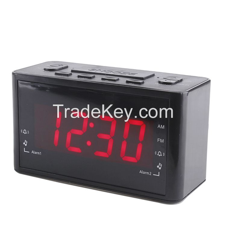 1.2â€œ AM/FM Home Digital PLL LED alarm clock radio receiver