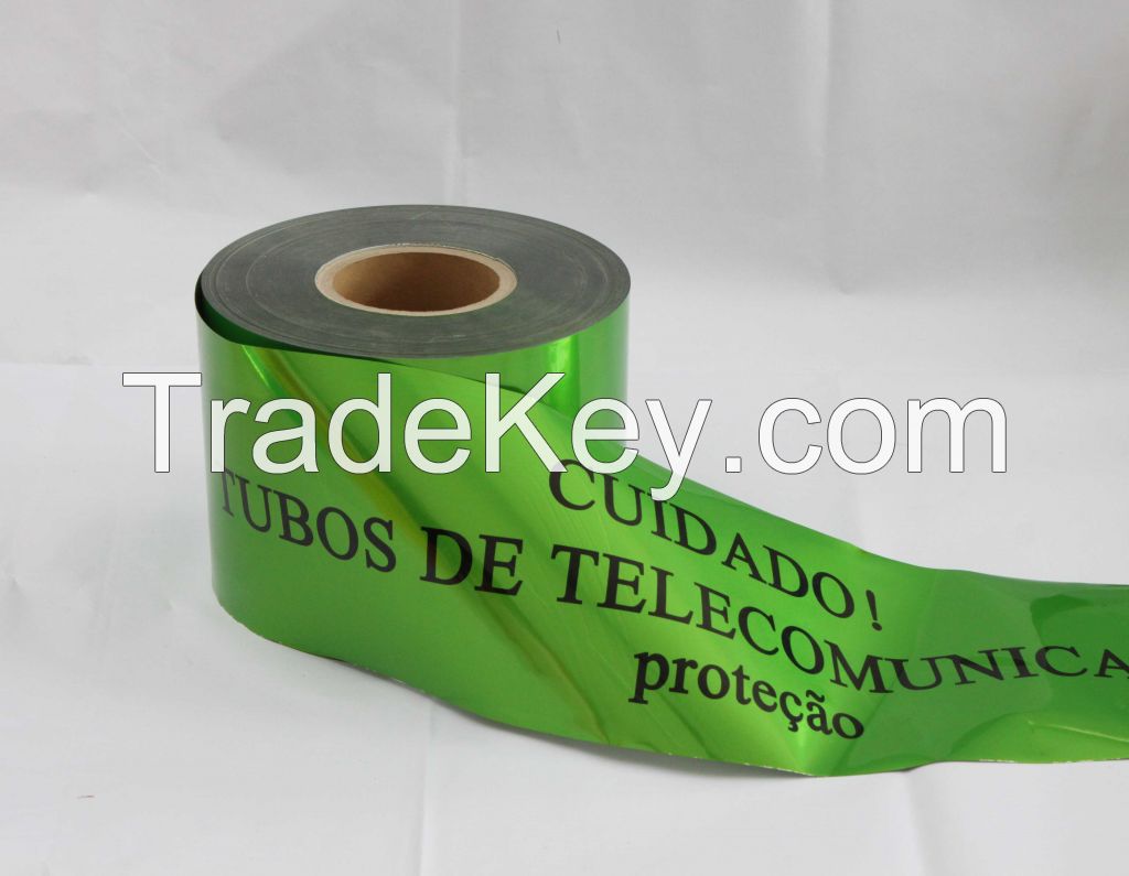 SGS Approved AL Foil Underground Detectable Caution Tape for Pipeline Detectable Caution