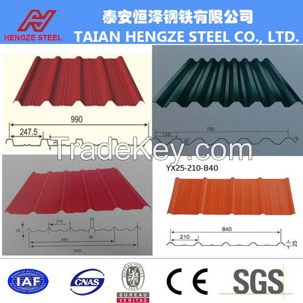 hot dipped galvanized corrugated steel plate/sheet