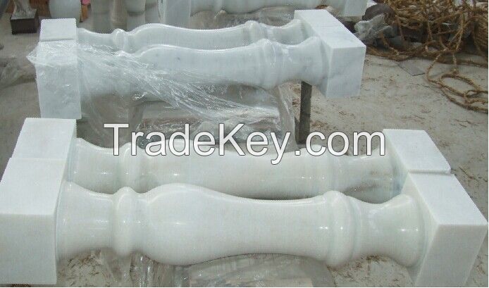 White Marble Balustrades & Handrails, Chinese Carved Balusters