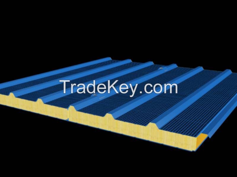 color-coated steel sandwich panel for warehouse and workhouse
