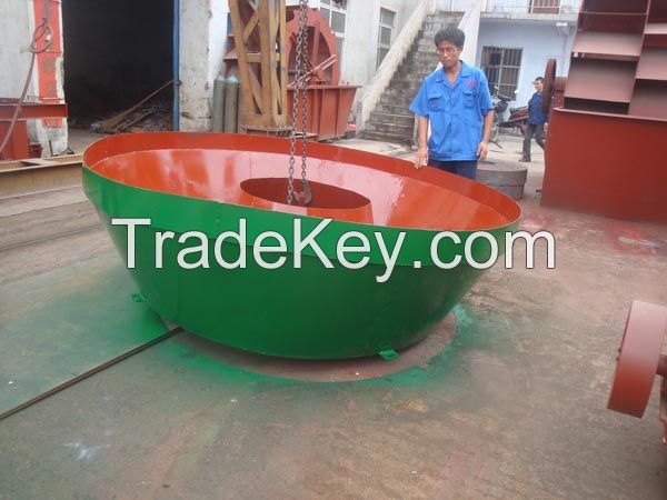 Zhengzhou gongyi wet pan mill/floating round grinding machine/gold refining machine