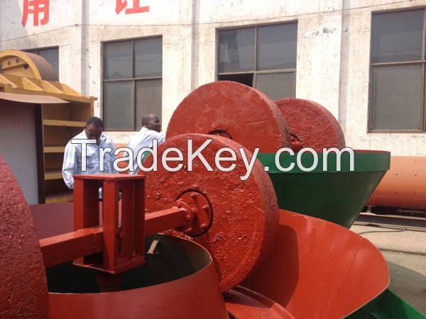 Factory direct sell gold wet pan mill, gold grinding machine, gold refining machine