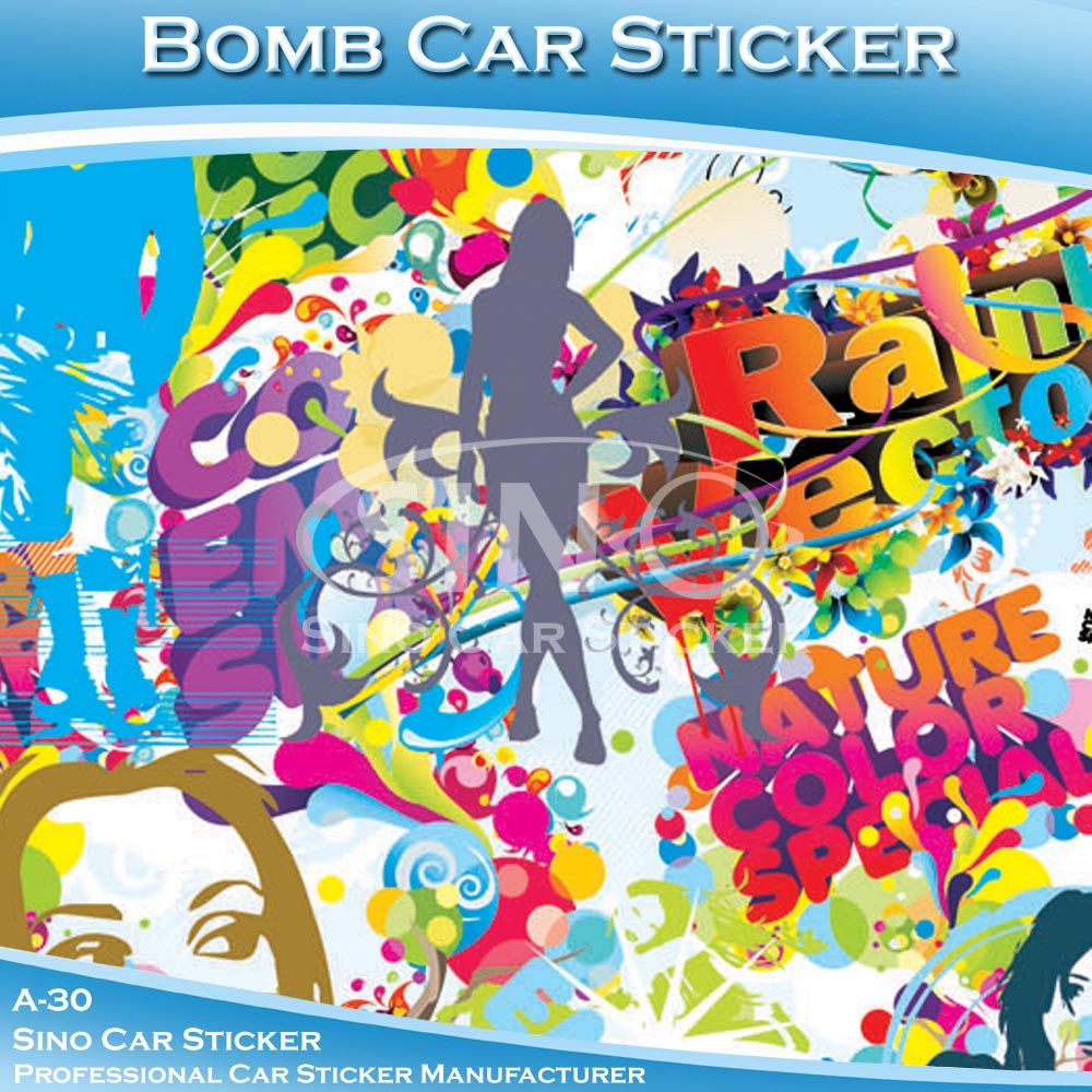 SINO CAR STICKER Super Quality Printing Vinyl Wrap Car Bomb Sticker