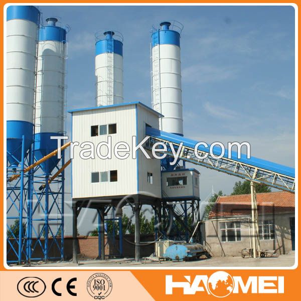 90m3/h wet twin shafts mixer concrete batching plant price