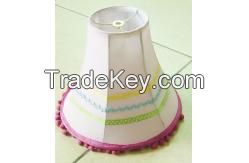 fabric or plastic shade on lamp