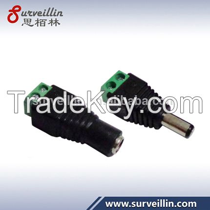 2.1mm CCTV DC power male plug connector