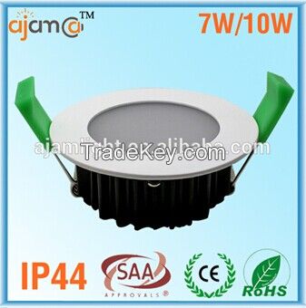 7W 10W SMD LED Dimmable Flush Downlight with 70mm Cut Out IP44
