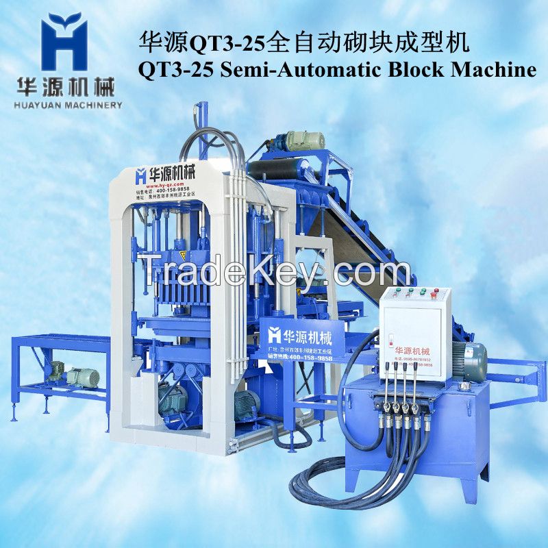 QT3-25 semi-automatic block making machine