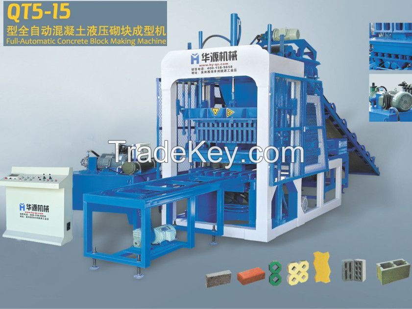 QT5-15 Fully automatic block making machine