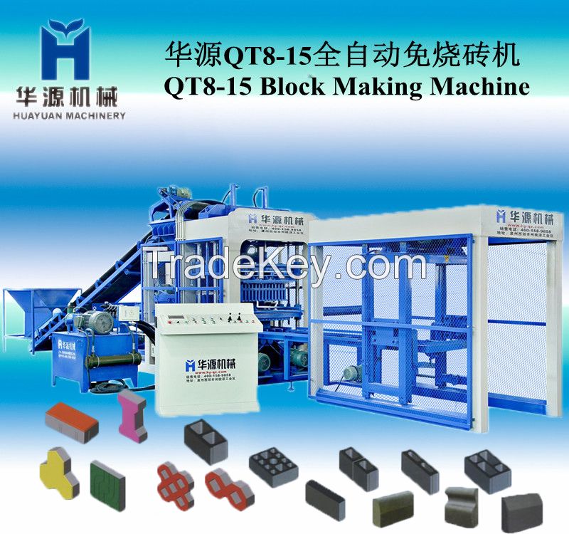 QT8-15 Fully automatic block making machine