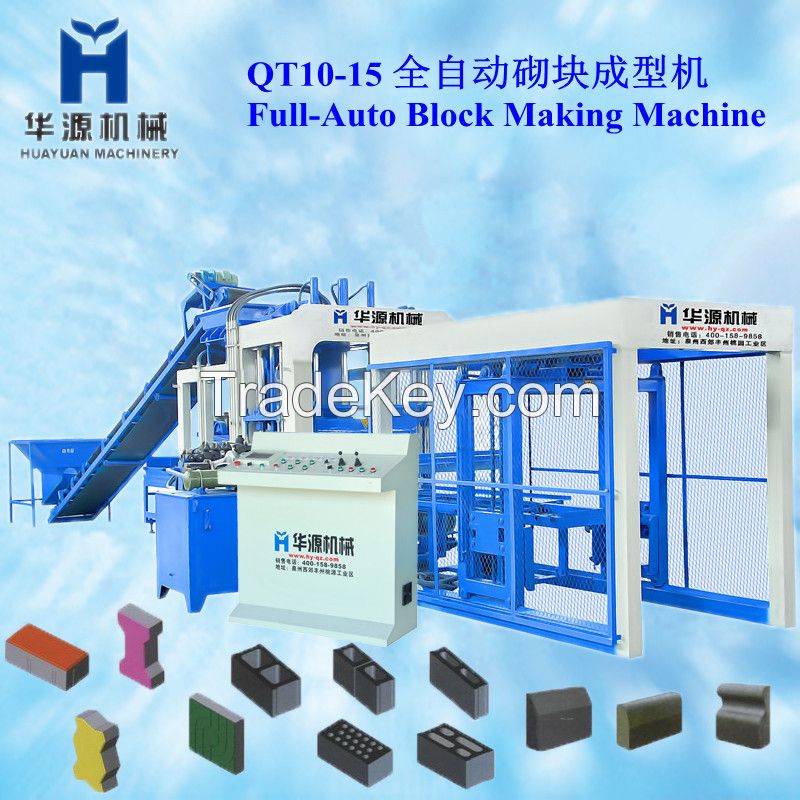 QT10-15 Fully automatic block making machin