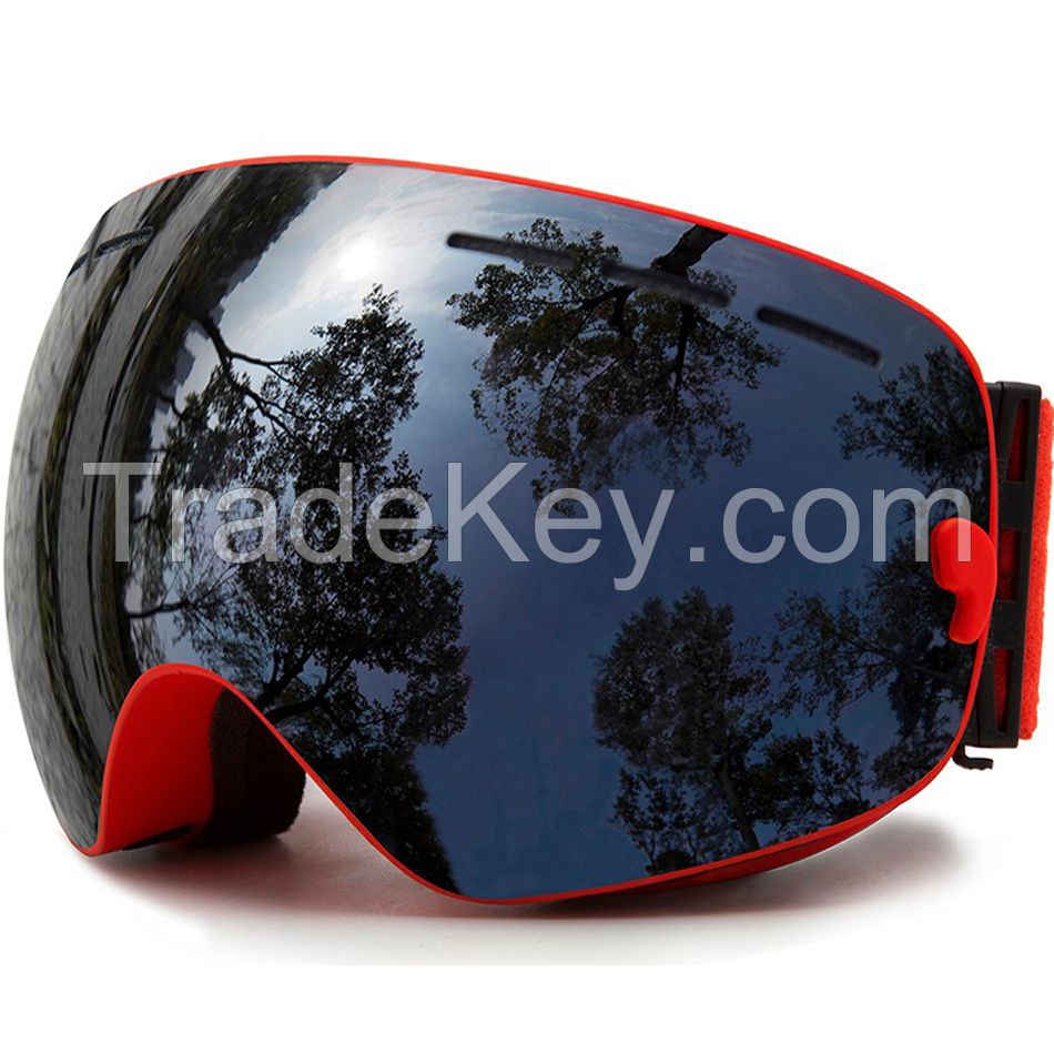 professional ski goggles double layers lens anti-fog UV400 big ski glasses skiing snowboard men women snow goggles