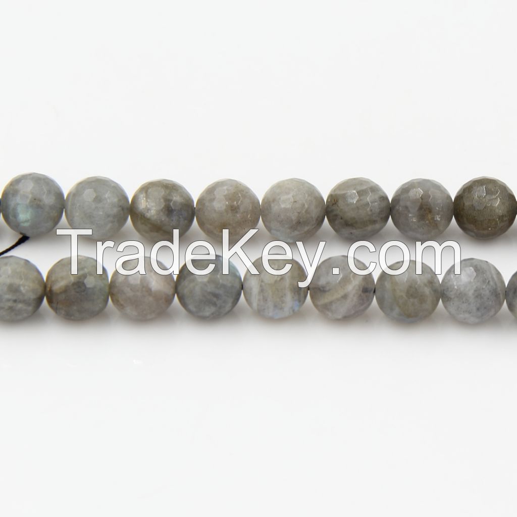 China Wholesale Cheap Natural Stone Beads Labradorite Faceted Rondelles