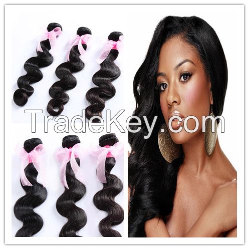 top selling! 8-32" vrigin remy brazilian human har weaves with body wave