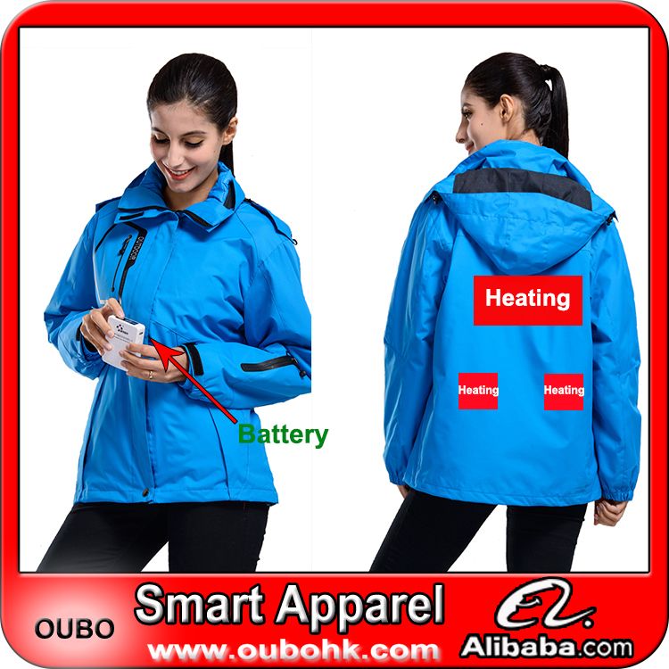 Women 's sport jacket  with high-tech electric heating system