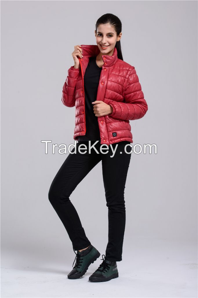 Women's jacket with high-tech electric heating system