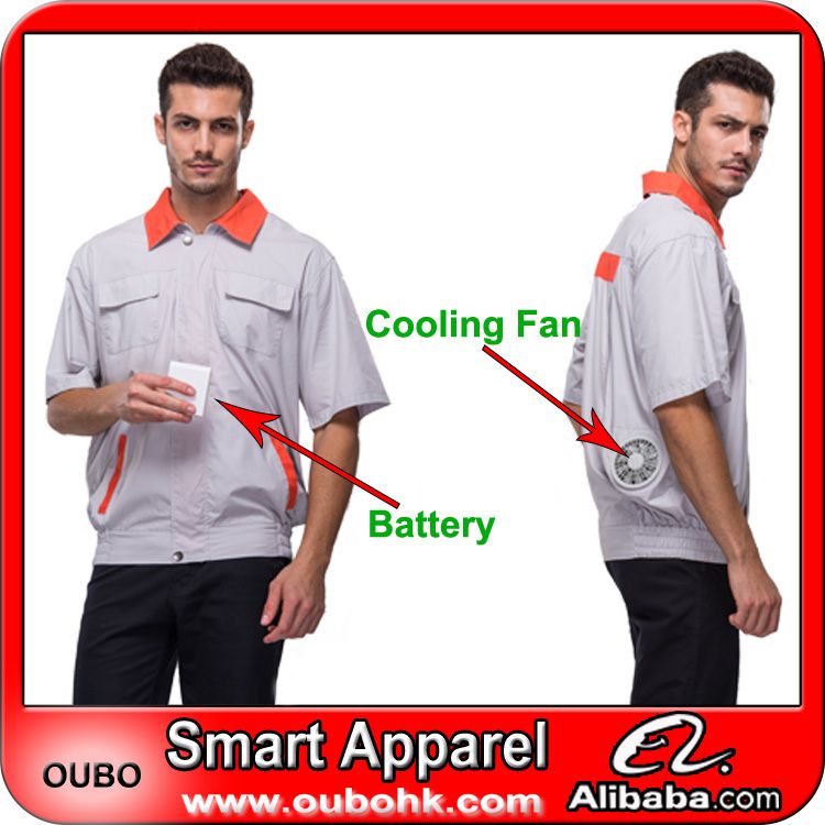 Work jackets with automatic cooling system