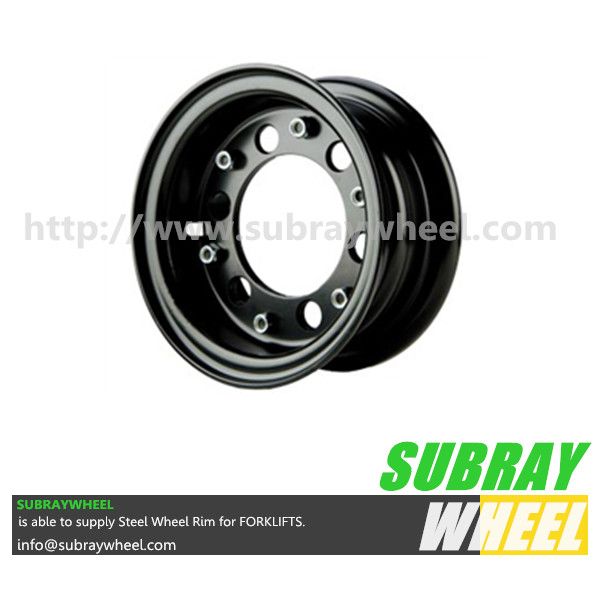 Two piece wheels for forklift trucks