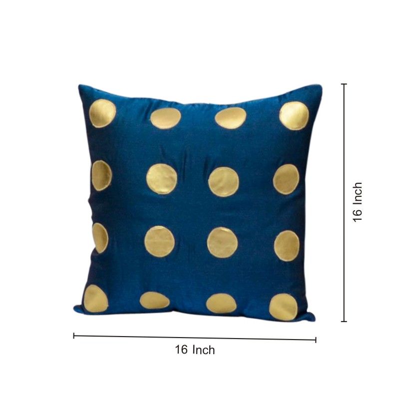 ExclusiveLane Polka Dots Silk Cushion Cover - Set of 2