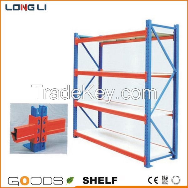 Heavy duty double side steel tiers goods shelf