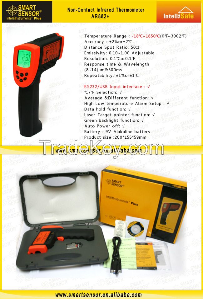Smart Sensor IR Thermometer AR882+