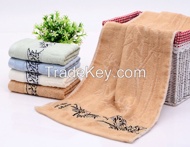 high quality bamboo fiber Jacquard bath towels