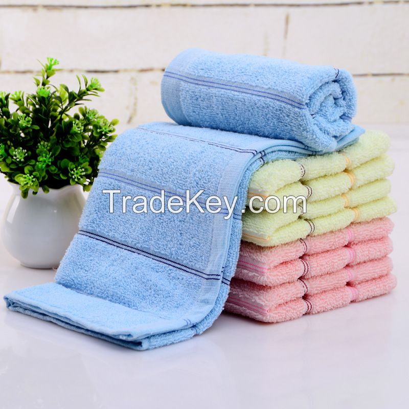 Solid color cotton facial towels