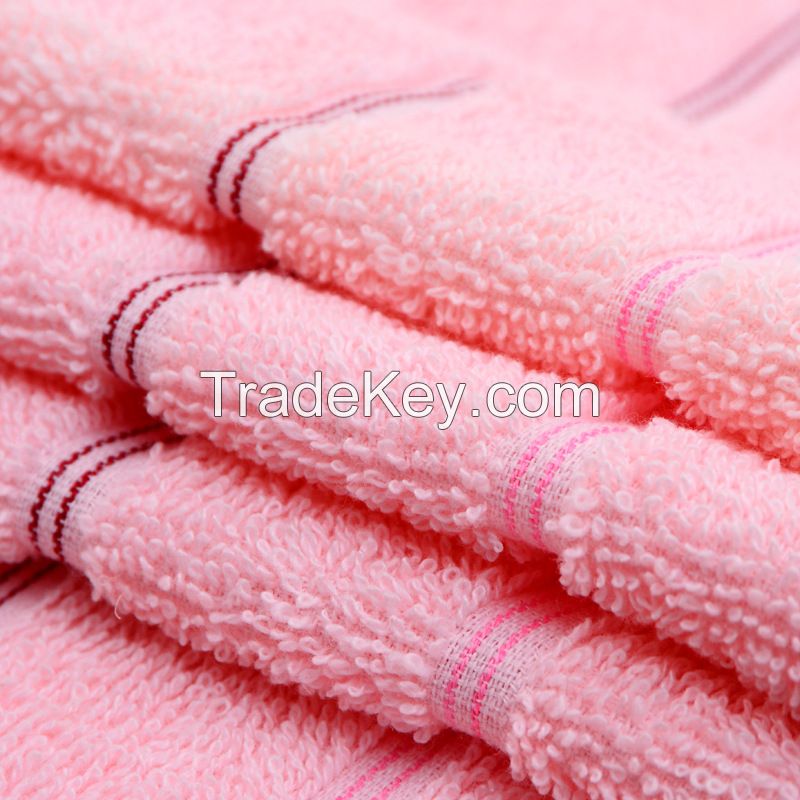 Solid color cotton facial towels