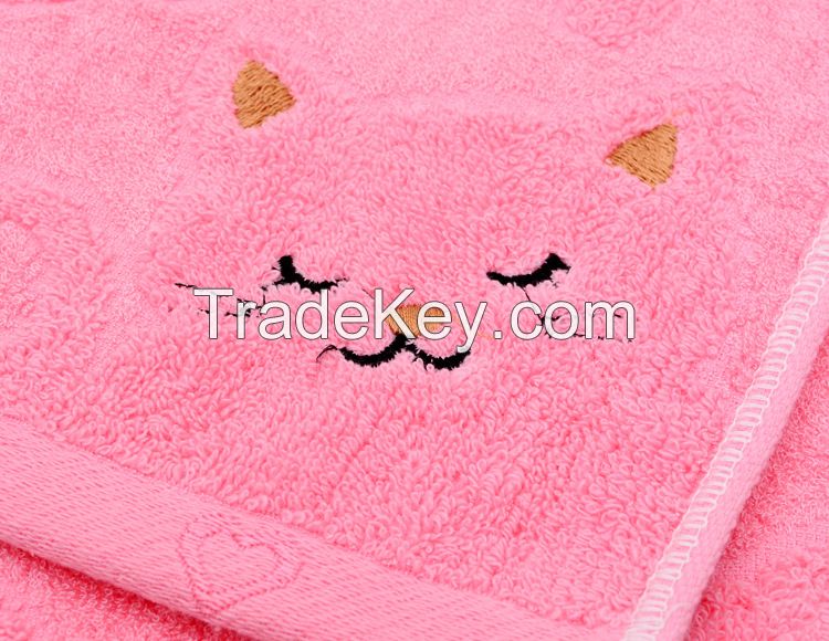 Brand children bamboo face towels 25*50cm