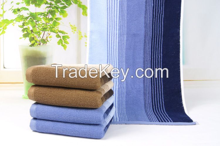 100% cotton  jacquard gradient men towels