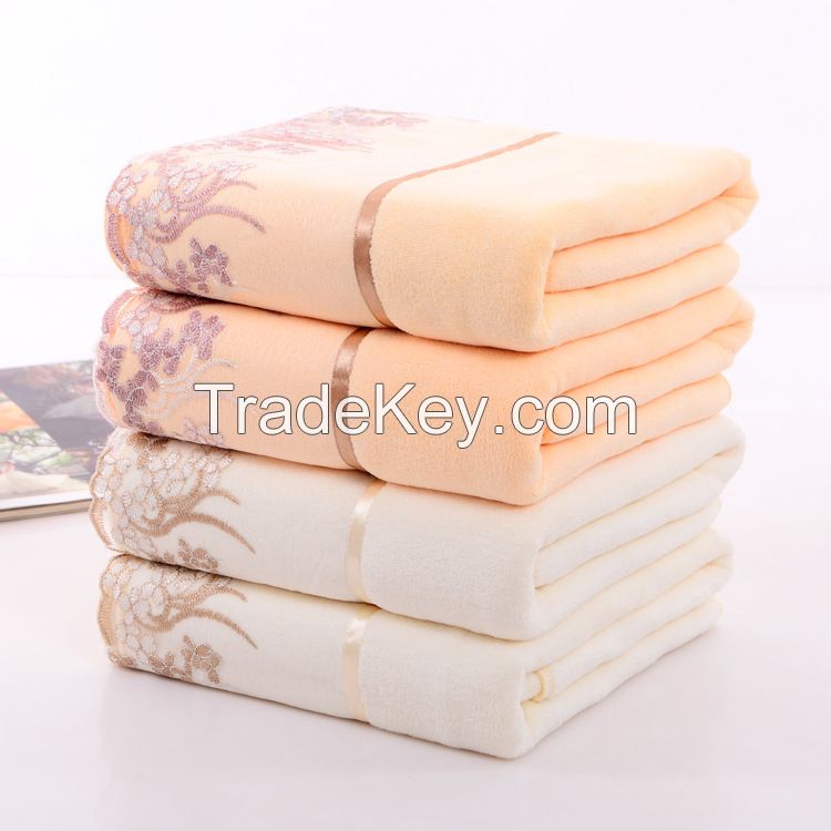 soft microfiber lace bath towels