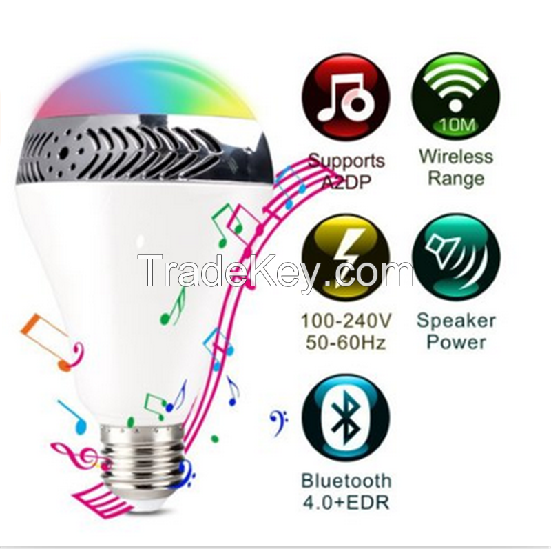 Bluetooth Speaker lamp wireless E27 lamp Led light music bulb